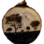 Landschaft im Mini-Format – ø ca. 6,5 cm