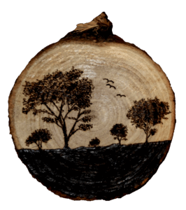 Landschaft im Mini-Format – ø ca. 6,5 cm