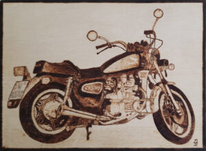 Motorrad Honda CX500c – ca. 16×20 cm