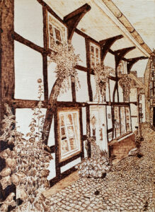 Fachwerkhaus in Blomberg 1 – ca. 20×30 cm