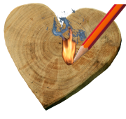 Feuerzeichnung entsteht